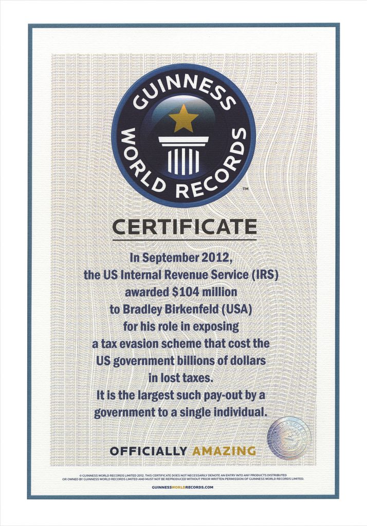 Guinness-World-Record-Certificate-Bradley-Birkenfeld - Bradley C ...