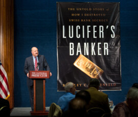 Brad Birkenfeld announces the release of his book 'Lucifer's Banker' at the National Press Club October 18, 2016. Brad Birkenfeld announces the release of his book 'Lucifer's Banker' at the National Press Club October 18, 2016.